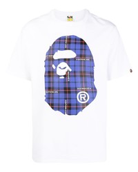 Мужская белая футболка с круглым вырезом с принтом от A Bathing Ape