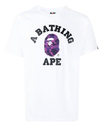 Мужская белая футболка с круглым вырезом с принтом от A Bathing Ape