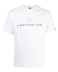 Мужская белая футболка с круглым вырезом с принтом от A Bathing Ape