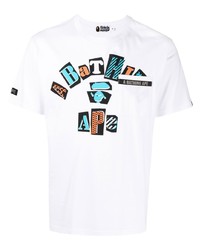 Мужская белая футболка с круглым вырезом с принтом от A Bathing Ape