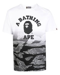 Мужская белая футболка с круглым вырезом с принтом от A Bathing Ape