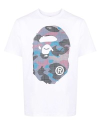 Мужская белая футболка с круглым вырезом с принтом от A Bathing Ape