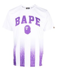 Мужская белая футболка с круглым вырезом с принтом от A Bathing Ape