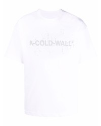 Мужская белая футболка с круглым вырезом с принтом от A-Cold-Wall*