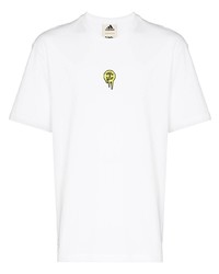 Мужская белая футболка с круглым вырезом с принтом от adidas by 032c