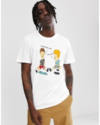 Мужская белая футболка с круглым вырезом с принтом от Adidas Skateboarding