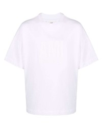 Мужская белая футболка с круглым вырезом с принтом от Ami Paris