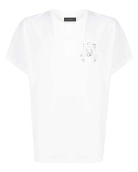 Мужская белая футболка с круглым вырезом с принтом от Amiri