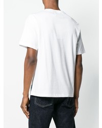 Мужская белая футболка с круглым вырезом с принтом от Calvin Klein Jeans