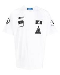 Мужская белая футболка с круглым вырезом с принтом от Anrealage