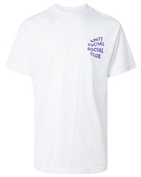 Мужская белая футболка с круглым вырезом с принтом от Anti Social Social Club
