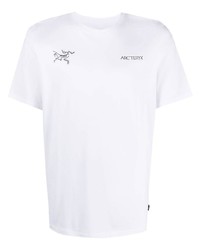 Мужская белая футболка с круглым вырезом с принтом от Arc'teryx