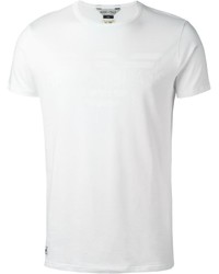 Мужская белая футболка с круглым вырезом с принтом от Armani Jeans