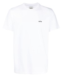 Мужская белая футболка с круглым вырезом с принтом от ARTE