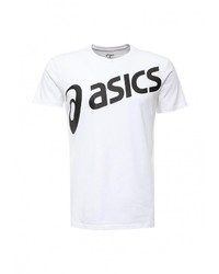 Мужская белая футболка с круглым вырезом с принтом от Asics