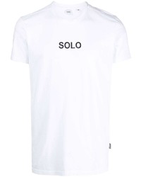 Мужская белая футболка с круглым вырезом с принтом от Aspesi