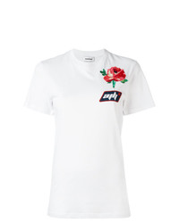 Женская белая футболка с круглым вырезом с принтом от Au Jour Le Jour