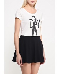 Женская белая футболка с круглым вырезом с принтом от Baon