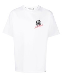 Мужская белая футболка с круглым вырезом с принтом от BAPE BLACK *A BATHING APE®