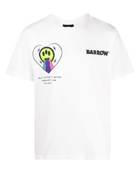 Мужская белая футболка с круглым вырезом с принтом от BARROW