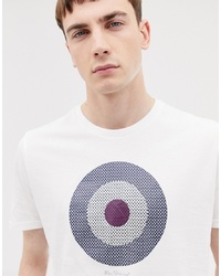 Мужская белая футболка с круглым вырезом с принтом от Ben Sherman