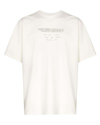 Мужская белая футболка с круглым вырезом с принтом от Bethany Williams
