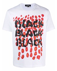 Мужская белая футболка с круглым вырезом с принтом от Black Comme Des Garçons