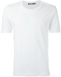 Мужская белая футболка с круглым вырезом с принтом от BLK DNM