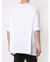 Мужская белая футболка с круглым вырезом с принтом от Botter