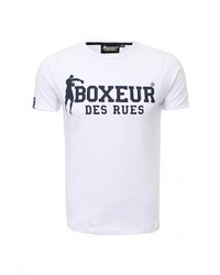 Мужская белая футболка с круглым вырезом с принтом от Boxeur Des Rues