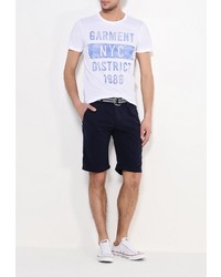 Мужская белая футболка с круглым вырезом с принтом от Broadway