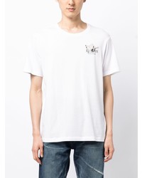 Мужская белая футболка с круглым вырезом с принтом от True Religion