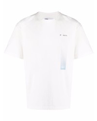 Мужская белая футболка с круглым вырезом с принтом от C2h4