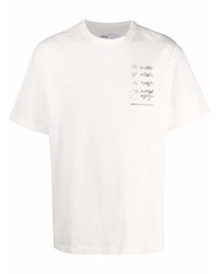 Мужская белая футболка с круглым вырезом с принтом от C2h4