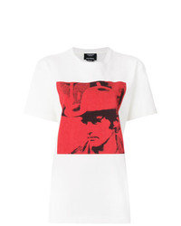 Женская белая футболка с круглым вырезом с принтом от Calvin Klein 205W39nyc