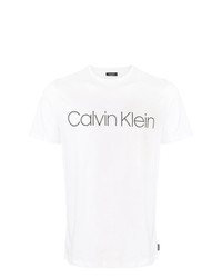 Мужская белая футболка с круглым вырезом с принтом от Calvin Klein Jeans Est. 1978