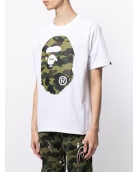 Мужская белая футболка с круглым вырезом с принтом от A Bathing Ape