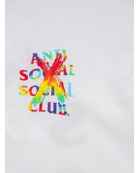 Мужская белая футболка с круглым вырезом с принтом от Anti Social Social Club