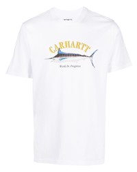 Мужская белая футболка с круглым вырезом с принтом от Carhartt WIP