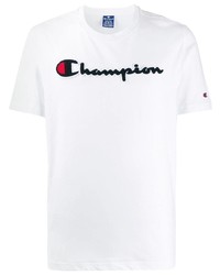 Мужская белая футболка с круглым вырезом с принтом от Champion