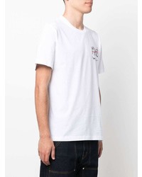 Мужская белая футболка с круглым вырезом с принтом от MIKE