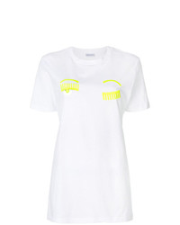 Женская белая футболка с круглым вырезом с принтом от Chiara Ferragni