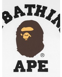 Мужская белая футболка с круглым вырезом с принтом от A Bathing Ape