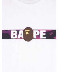 Мужская белая футболка с круглым вырезом с принтом от A Bathing Ape