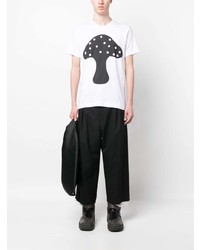 Мужская белая футболка с круглым вырезом с принтом от Comme Des Garcons SHIRT