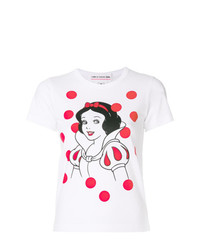 Женская белая футболка с круглым вырезом с принтом от Comme Des Garçons Girl