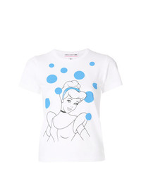 Женская белая футболка с круглым вырезом с принтом от Comme Des Garçons Girl