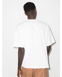 Мужская белая футболка с круглым вырезом с принтом от YMC