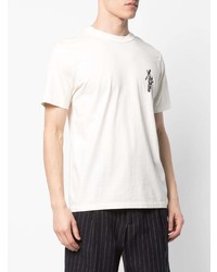 Мужская белая футболка с круглым вырезом с принтом от Yang Li