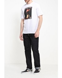 Мужская белая футболка с круглым вырезом с принтом от DC Shoes